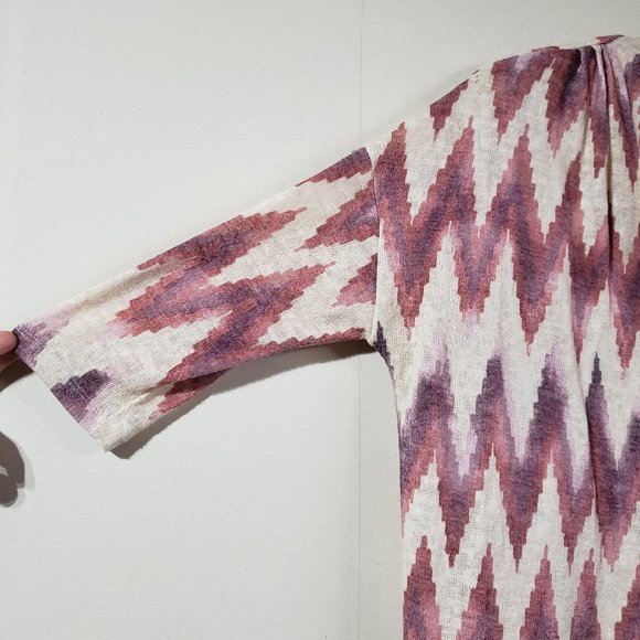 2/$20 MAURICES Lightweight Knit Open Front aztec Cardigan 3/4 sleeve sz Small - Picture 3 of 13